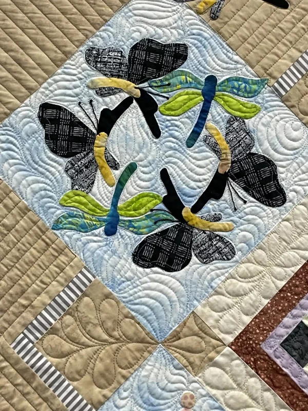 quilted butterfly block